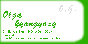 olga gyongyosy business card
