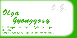 olga gyongyosy business card